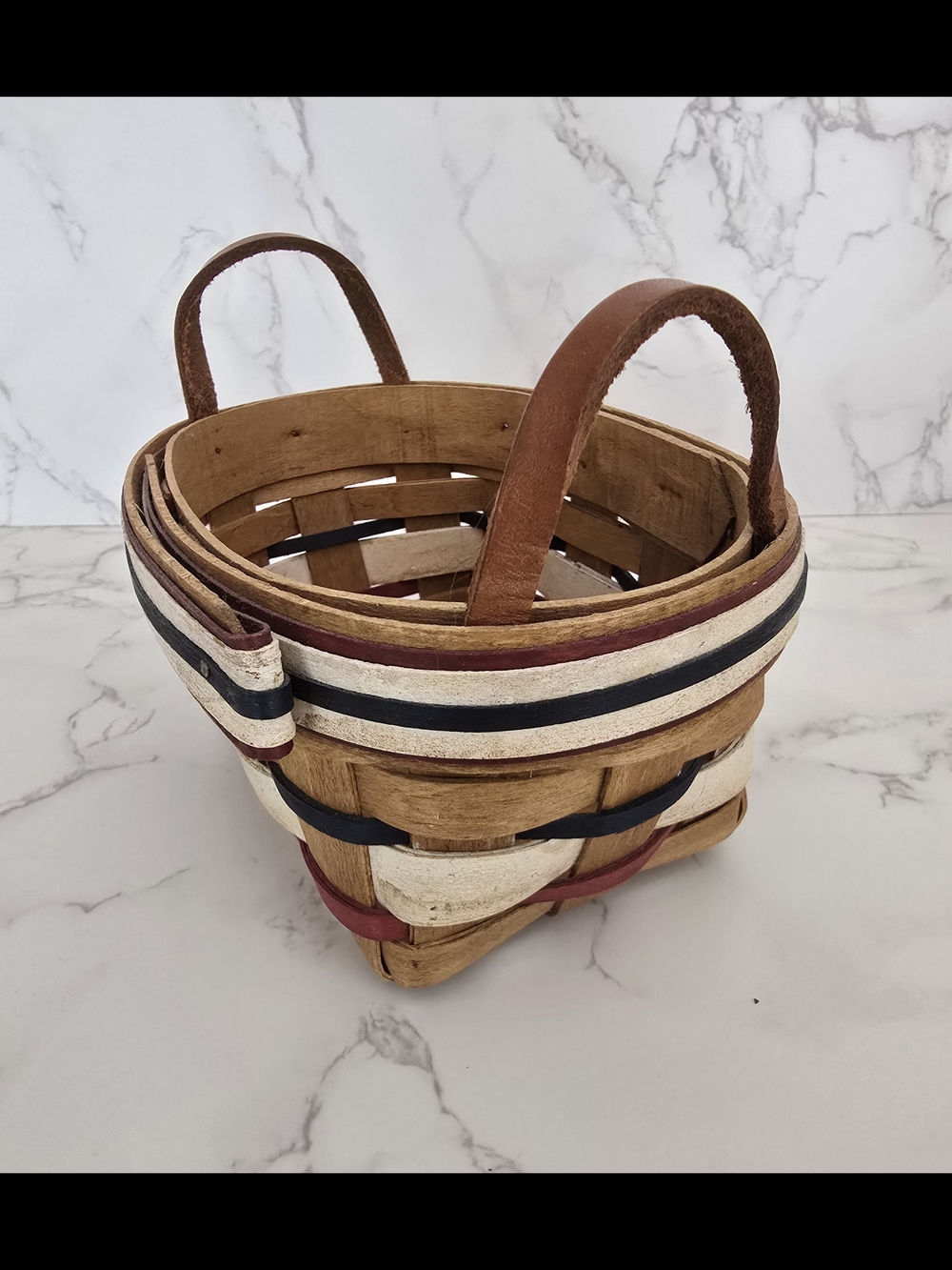 Vintage Gerald E Henn Workshops Handmade Woven Basket in Great Condition